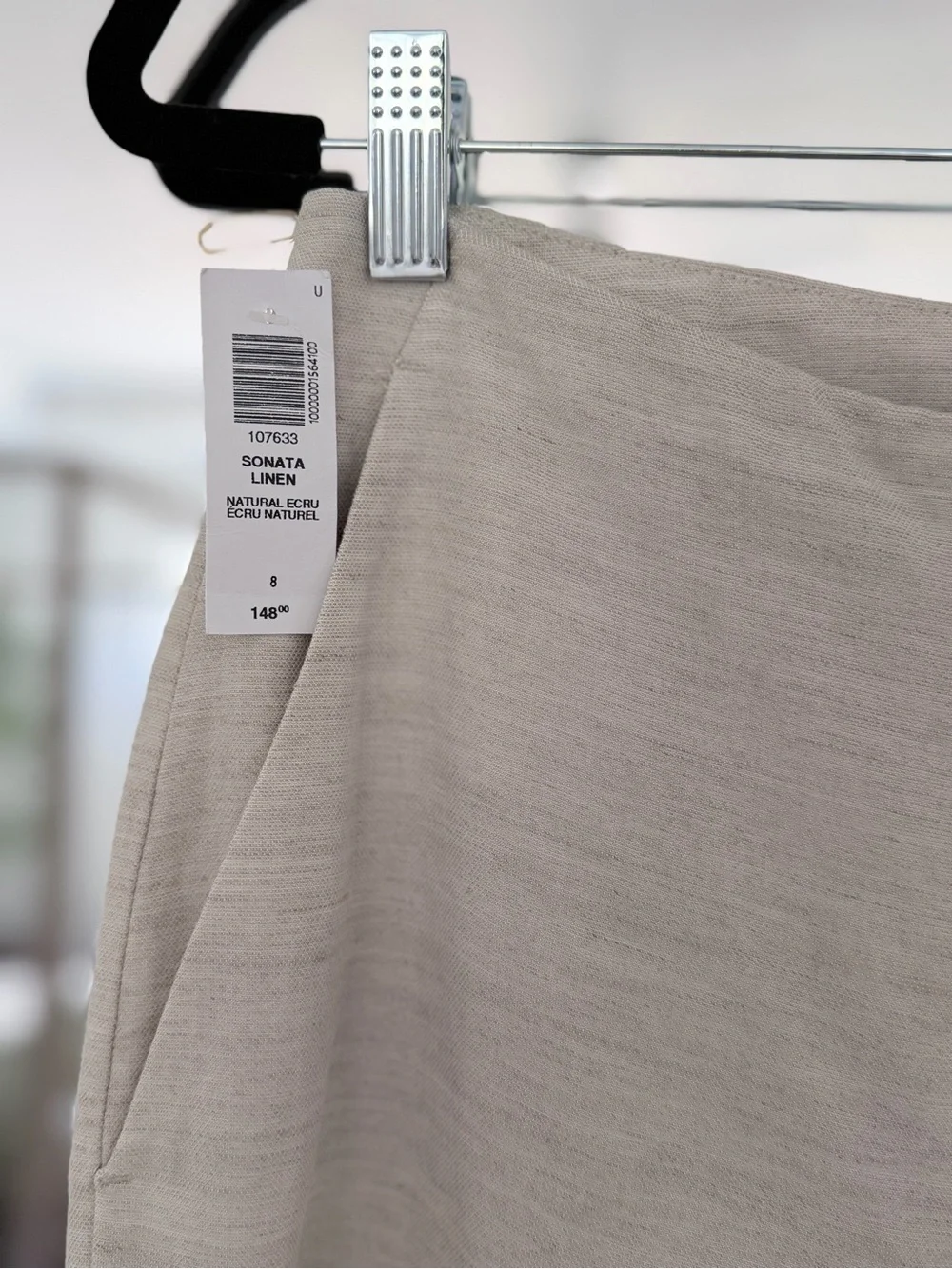 Aritzia Wilfred Sonata Linen Pant in Natural Ecru